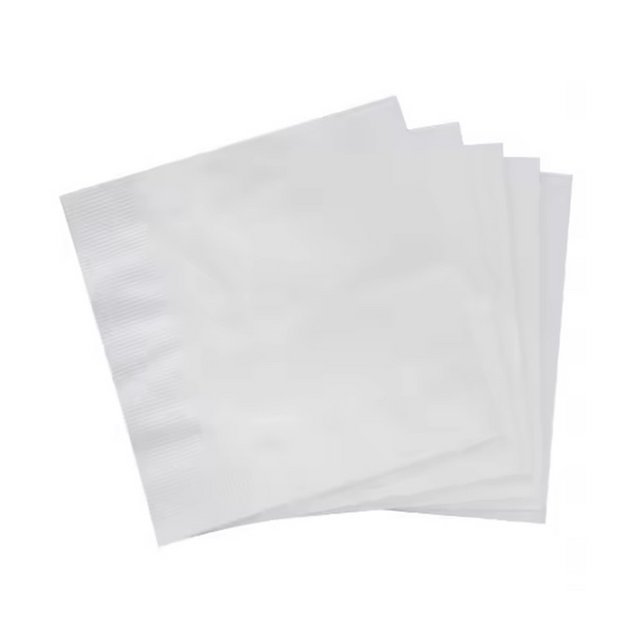 Pinagmulan ng Wood Tissue Paper Squares 23*23cm puting cocktail napkins paper napkin 2-ply bag style para sa bar o restawran