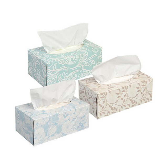 Premium Custom Printed Ultrasoft Virgin 200 Sheets 3 Plies Box Facial Tissue Paper