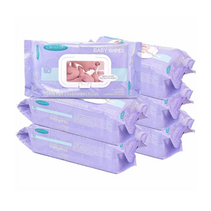 Custom OEM Wet Wipes para sa Baby 80pcs Skincare Hand Mouth Wet Tissue Wipes na may Takip