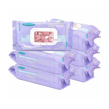 Custom OEM Wet Wipes para sa Baby 80pcs Skincare Hand Mouth Wet Tissue Wipes na may Takip